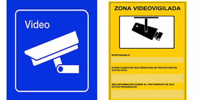 Cartel videovigilancia RGPD
