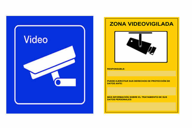 Nuevo cartel informativo en camaras de videovigiliancia RGPD
