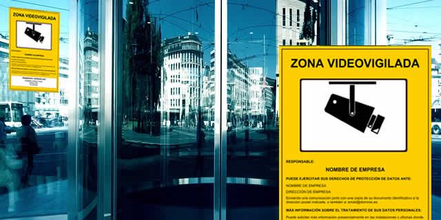 Entrada vigilada videovigilancia
